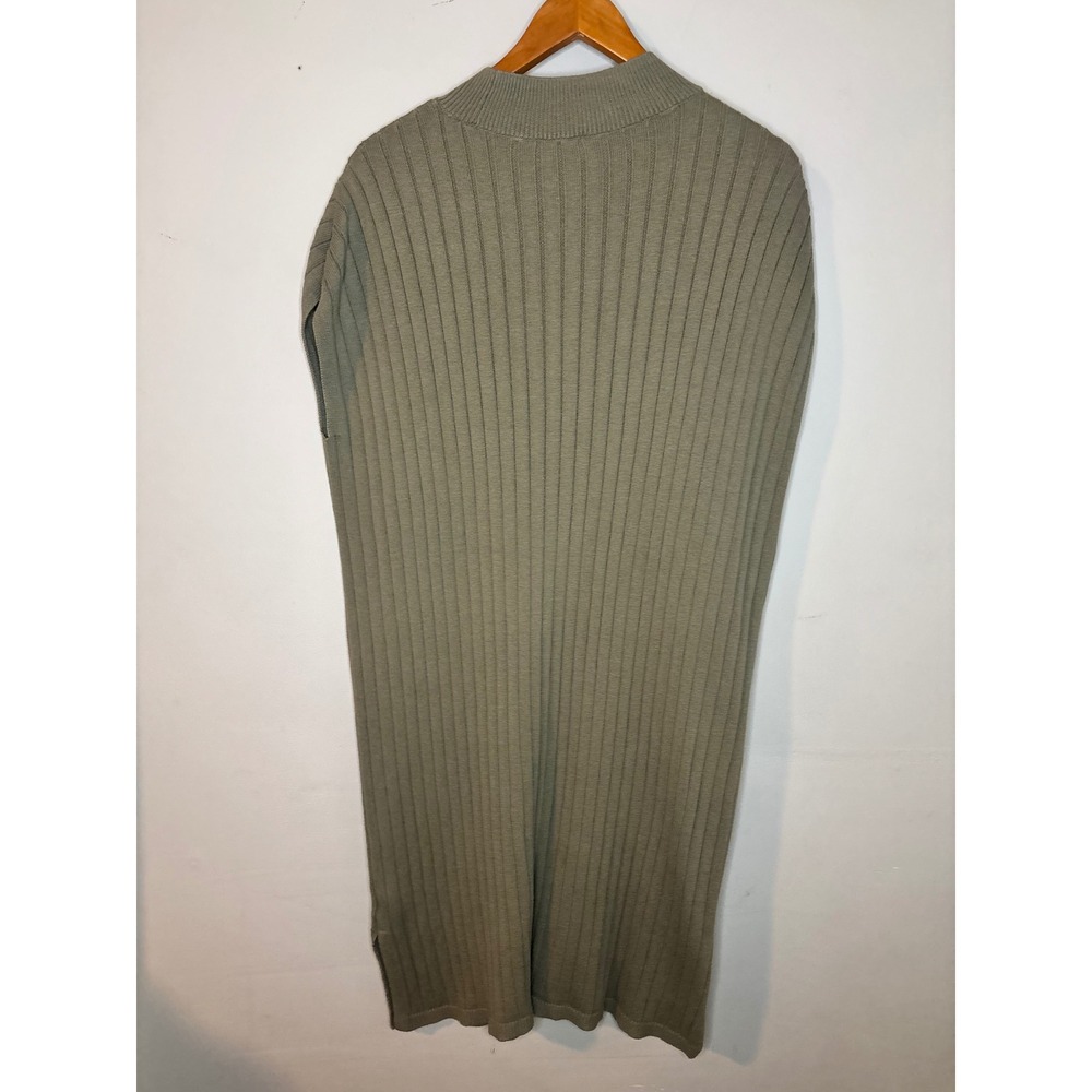 Haven Well Within Ribbed Knit Sleeveless Tunic Sweater Sage M - Picture 4 of 5